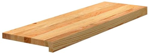 vidaXL Treppenstufen 4 Stk. Hellbraun 80x25x2 cm Massivholz Eiche