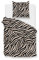 Zo!Home Flanell Bettwäsche 135x200 cm Zebrato Natural Zebra Tierfellmuster