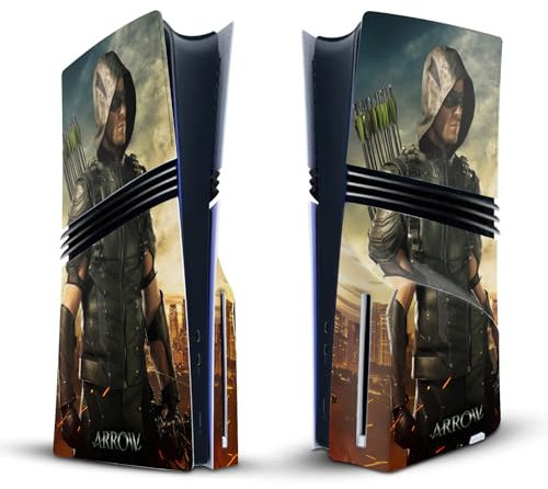 Head Case Designs Offizielle Arrow TV Series Staffel 4 Posters Vinyl Haut Gaming Aufkleber kompatibel mit Sony PlayStation 5 PS5 Pro Disc Edition Console
