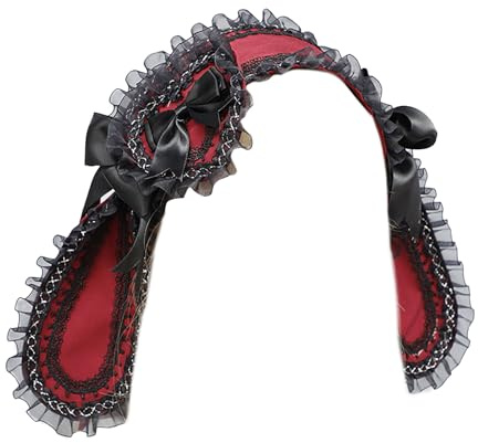 Yjcnelcr Anime Dienstmädchen-Haarband mit langen Hasenohren, Spitze, Schleife, breites Haarband, 2000er-Jahre-Kostüm, Stirnband, Cosplay-Requisiten, Kopfbedeckung