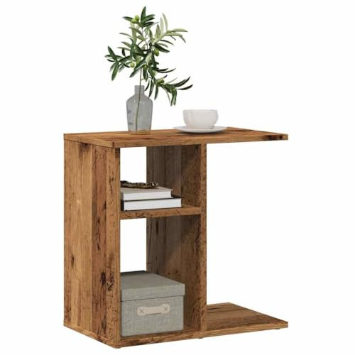 Xichuzi Beistelltisch Altholz-Optik 50x30x50 cm Holzwerkstoff, Sofatisch, Druckertisch, Laptop Tisch, Couchtisch, Sofa Tisch, Kaffetisch - 856560