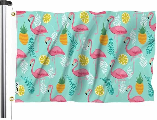 Drapeau champignons colorés 0,9 x 1,5 m avec yeux de champignons et nuages - Drapeau floral pour l'extérieur - Drapeau décoratif pour jardin, cour et extérieur