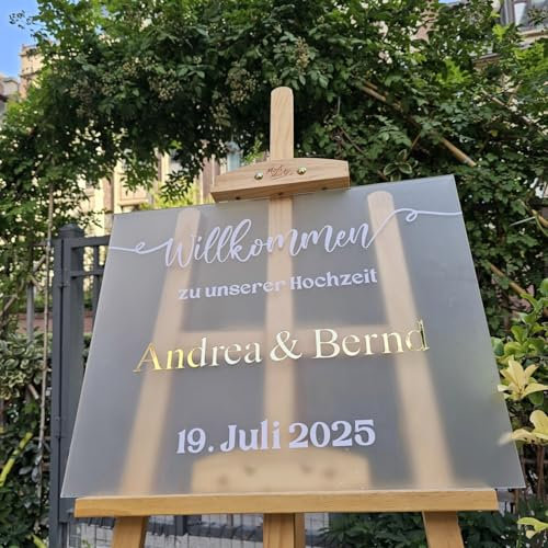 Cartelli Di Benvenuto Personalizzati In Acrilico For Matrimoni, Cartello Di Benvenuto Con Nomi In 3D, Cartellonistica Personalizzata For Fondale Da Giardino In Acrilico Satinato