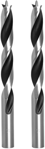 TIBOO DAY Brad Point Wood Drill Bits 13mm (33/64) Brad Point Drill, 2 Pcs | Carbon Steel, Double Flutes Design Metric Brad Point Drill Bits for Woodworking Soft & Hard Woods MDF Acrylic