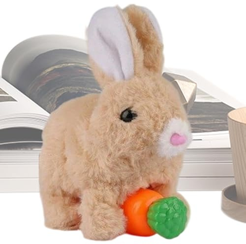 Genérico Juguete Conejo Móvil | Animal de Compañía Tierno con Sonidos y Orejas Móviles - Conejo Robot,Regalo para Niños y Niñas en Cumpleaños Navidad y Pascua