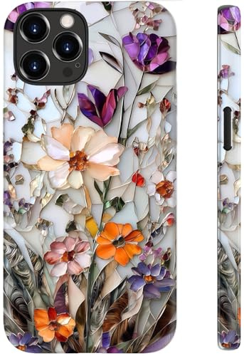 ESDOT for iPhone 12 Pro Max Case,Cute Preppy Floral Cover for Women | Compatible with Magsafe, Dual-Layer Hard Shell + Soft Silicone, Trendy Aesthetic Y2K Phone Cover for Girls