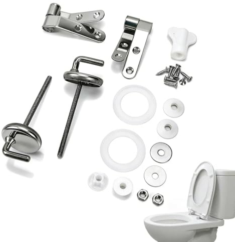 Fixation Abattant WC, Charnière Abattant WC en Acier Inoxydable - Universel, Compatible avec la Plupart des Toilettes | Abattant Toilette, Fixation Cuvette WC