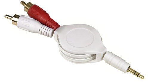 Hama Roll-Up-Adapterkabel Klinke, 3,5 mm - 2 Cinch, max. 1,35 m