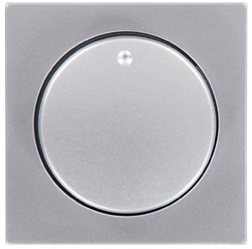 PEHA 00157413 Aura Zentralplatte mit Knopf, für Dreh-Dimmer und Potentiometer, alu