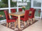 Mendler 6er-Set Esszimmerstuhl Stuhl Küchenstuhl Novara II, Leder - rot, helle Beine