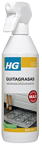 HG Quitagrasas, Quitamanchas para Cocina, Limpiador Multiusos para Cualquier Superficie de la Cocina - Elimina Grasa y Aceite Fácilmente - 500ml en Spray (128050130)