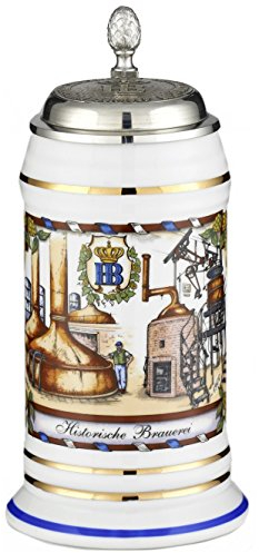 HB Hofbräuhaus München Boccale da Birra Tedesco Relief Monaco di Baviera Hofbräuhaus München HB 0,5 Litri King Werk Ki 1000070