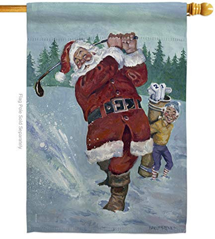Snow Golfen Santa groß Flagge 71,1 cm von 101,6 cm