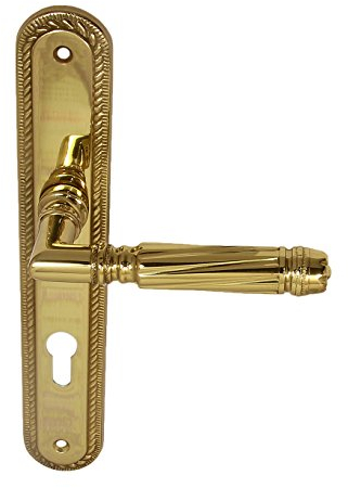 Türbeschlag Florenz LS PZ Messing poliert Türdrücker Türklinke Türgriffe