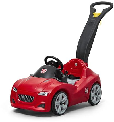 Step2 Whisper Ride Cruiser Kids Push Car, Ride On Car, Seat Belt and Horn, Toddlers 18-48 months, Easy Storage, Red, 90.8x50.2x120.7 centimeters