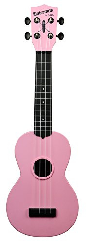 KALA Waterman KA-SWB-PK - Soft Pink Matte Soprano Ukulele, with Tote Bag