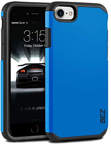 BEZ Case for iPhone SE 2020 Case, iPhone 8 Case, iPhone 7 Case, Shockproof Case Compatible with iPhone 7, iPhone 8, iPhone SE 2020, Shock Absorbing Heavy Duty Dual Layer Tough Cover - Blue Navy
