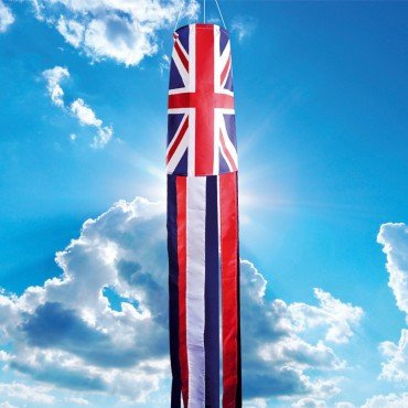 Vectis Union Jack Windsock - Red, White, Blue - 180cm Long - National Celebrations - Outdoor Decorative Item