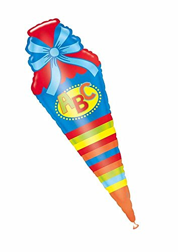 Großer bunter Folienballon * WUNDERTÜTE * zur Einschulung // SUPERSHAPE // Folien Ballon Party Helium Deko Ballongas Grundschule Schulbeginn Überraschung ABC