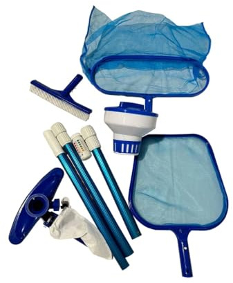 FibroPool Pool Kit - Telescoping Pole Set - 7-Piece - Steel
