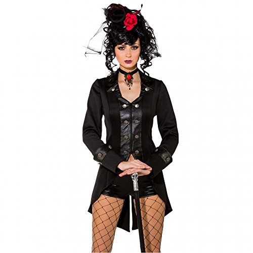 Damen Gothic Jacke Gr. 42/44 Frack Kurzmantel Leder Fasching Festival Kleidung