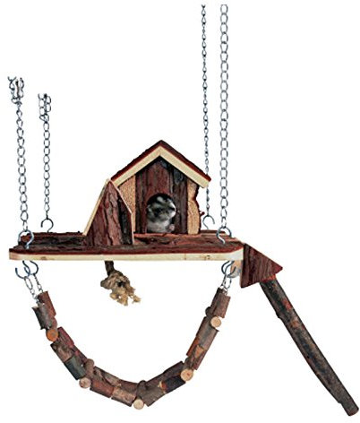 Pet Ting Natural Living Suspended Playground 26 x 22cm Hanging Bridge House