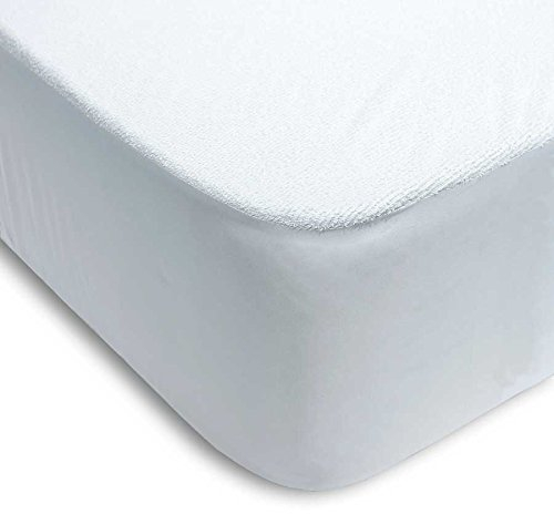 ENERGY COLORS textil-hogar Protector COLCHÓN Impermeable Rizo ALGODÓN 100% PVC (135_x_200_cm)