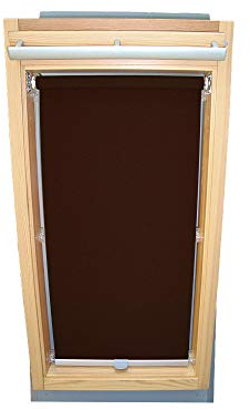 Rollo für VELUX Dachfenster Sichtschutzrollo für TYP GGL/GPL - 408 oder P08 - Farbe dunkelbraun - mit Haltekrallen