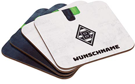 Borussia Mönchengladbach 4er-Set Untersetzer personalisierbar