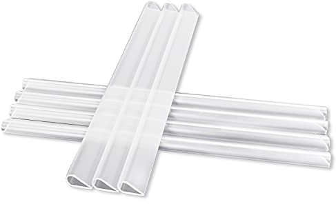 PerfectHD Klemmschienen | 50 Stück | Sichtschutzstreifen für Doppelstabmattenzaun | Windschutz Sonnenschutz Blickdicht | PVC Klemmen | Befestigungsclips | Transparent | 50er Pack