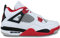 Nike Air Jordan 4 Scarpe da uomo, stile retrò, bianco/rosso fuoco-nero-grigio tech, 23.5 EU, 40 EU