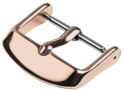 Archer Watch Straps - Acier Inoxydable PVD Boucle De Remplacement - Or Rose Poli, 21mm