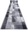 rugsx Modernen Preiswert Antirutsch Läufer Essenza für Küche, Flur, Halle, solide, grau 67x330 cm