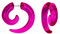 Unisex Translucido Neon Rosa Fucsia Grande Vortice Rotondo Spirale Tribale Finto Tappi Per Le Orecchie Orecchini Taper Resina Acrilica Acciaio Chirurgico Donna Uomo Adolescente