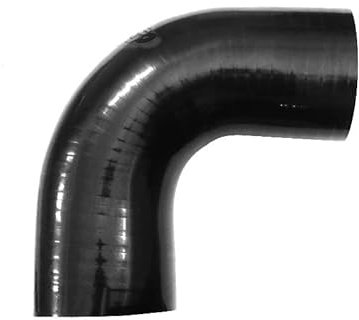 Coude en silicone Ø 45 mm, 90 degrés, noir, tuyau de refroidissement, tuyau en silicone