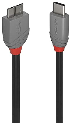 LINDY 2m USB 3.2 Type C to Micro-B Cable, Anthra Line