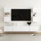 Tidyard 6-TLG. Wohnwand Komplett-Set Lowboard Wohnwand Set TV-Schrank Hängeschrank Mediawand Schrankwand Spanplatte Weiß