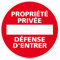 Panneau de Signalisation PVC 1 mm. Panneau Interdiction. Panneau Parking, Panneau d'information PVC. Taille au choi - Diamètre 125 mm - Propriété privée défense d'entrer -