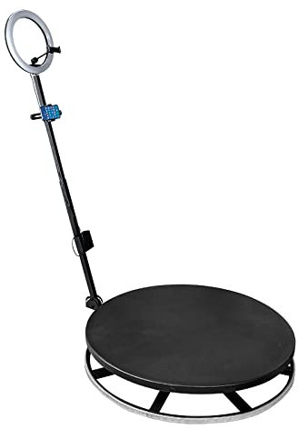 360 Grad Fotokabinen-Fotoautomaten, drehbar, 360 Grad Kamera, Video, Fotoautomaten, für Veranstaltungen, Partys, Plattform, 100 cm, Schwarz