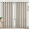 DWCN Blackout Curtains for Bedroom - Thermal Insulated Light Blocking Eyelet Window Curtains for Living Room 66 x 90 inch Length, Light Beige, 2 Panels