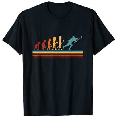 Ice Hockey Evolution Joueur de Hockey Équipe Rétro Vintage T-Shirt
