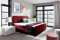 Generisch Bett ADA Boxspringbett mit Bettkasten Doppelbett mit Fußteil Polsterbett für Schlafzimmer (Rot - Fresh 08, 140x200)