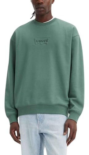 Levi's Men's Relaxd Graphic Crew Sweatshirt, Bw Crew Dark Forest, XS