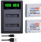 PowerTrust 2Pcs 1300mAh NB-6LH NB-6L Akku und Ladegerät für Canon PowerShot SX260 HS,SX420 is, SX540 HS, D30, SX520 HS, SX600 HS,SX610 HS, SX610 HS, S120, SX170 is, SX275 HS, SX500 is, IXUS 105