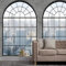 Fototapete Vlies New York Skyline Fenster Industrial Grau Blau ML6201