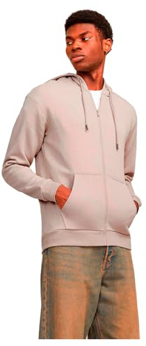 JACK & JONES Male Kapuzenpullover mit Reißverschluss Einfarbig Kapuzenpullover mit Reißverschluss