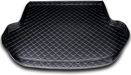 Coche Cuero Alfombrillas Maletero, para Seat Ateca 2016-2023 Tronco Bandeja Protectora Funda Maletero Alfombra Accesorios,A-Black