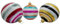 Ornex Set Ornamentali (Ø 8cm) in Vetro soffiato e Decorato a Mano per Albero di Natale, Colori Assortiti Decorazioni, Multicolor, 6 sfere Ø 8 cm, 6 unità