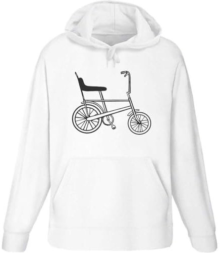 Azeeda Large 'Chopper Bike' Adult Hoodie/Hooded Sweater (White) (HO00007859)