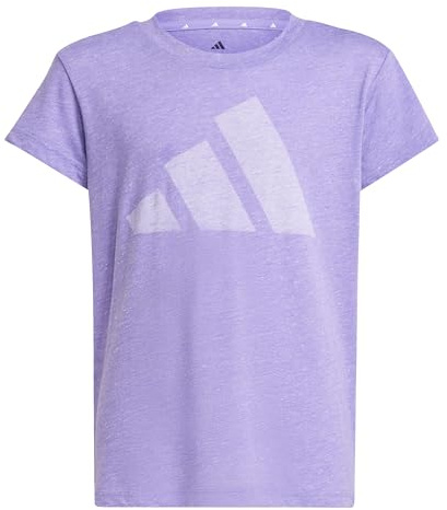 Adidas Mädchen Essentials Big Logo T-Shirt, Violet Fusion/White, 9-10 Years